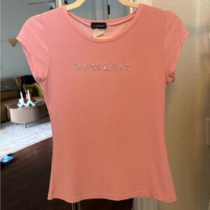 bebe Pink Crystal baby tee